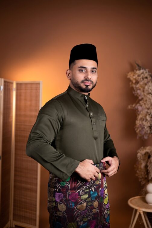 Baju Melayu - Forrest Green BM